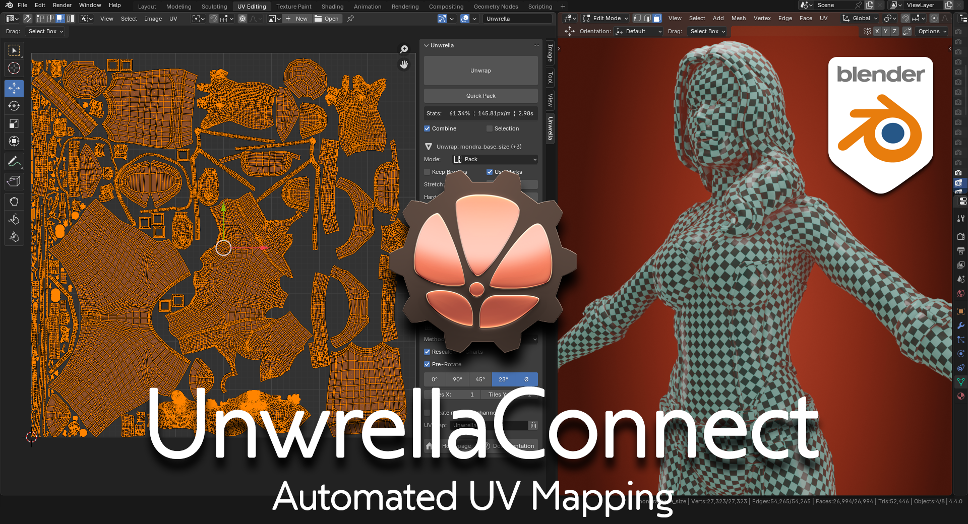 Unwrella Connect Automated UV Mapping