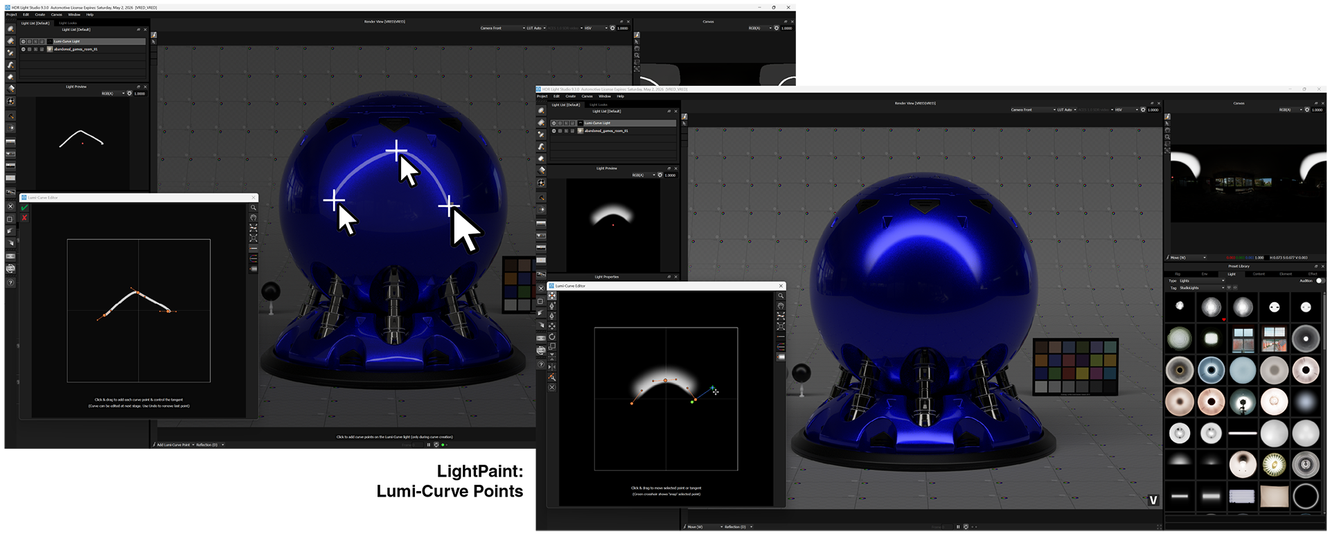 LightPaint を使って Lumi-Curve のポイントを追加する