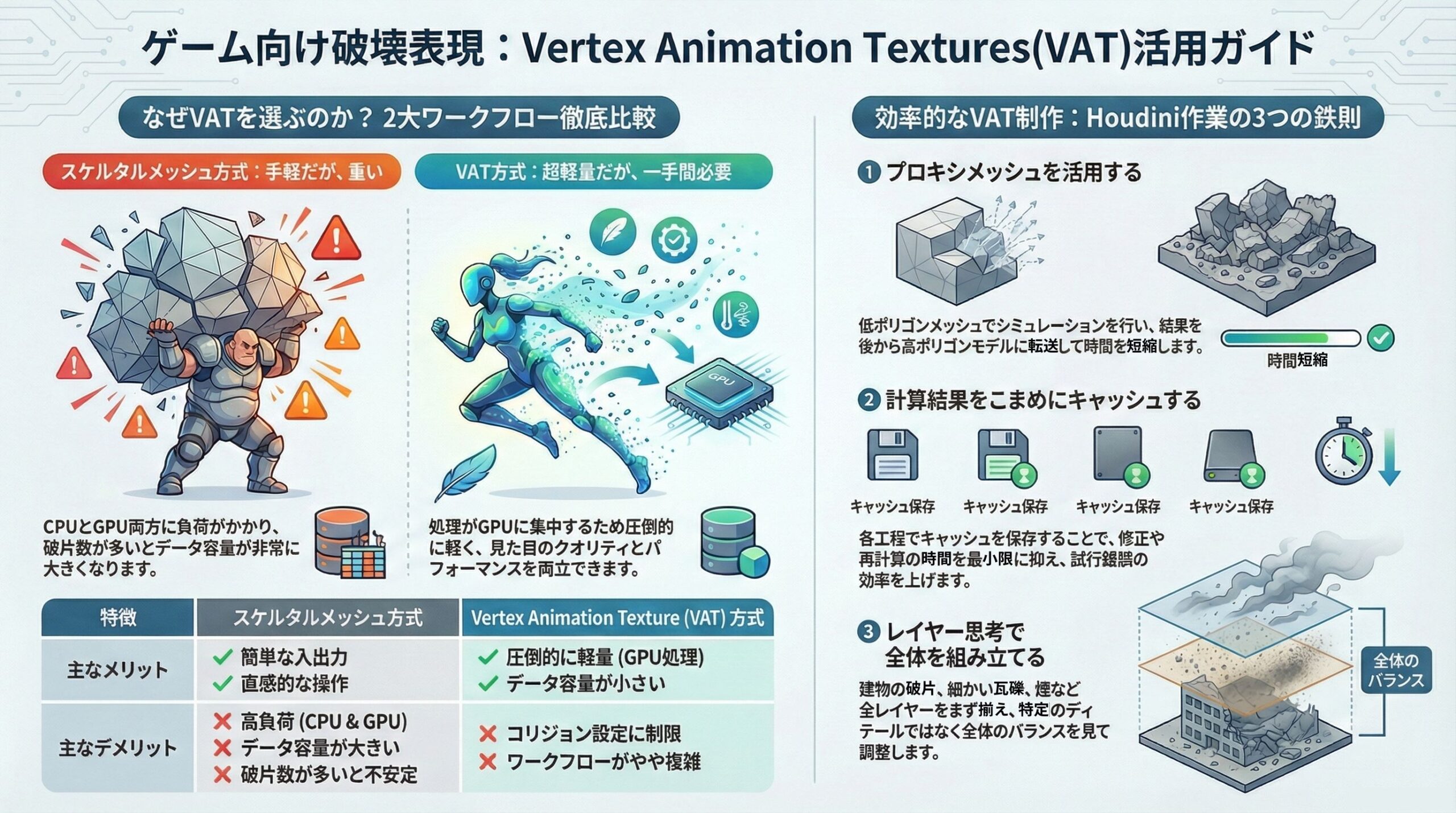 ゲーム向け破壊表現：Vertex Animation Textures(VAT)活用ガイド