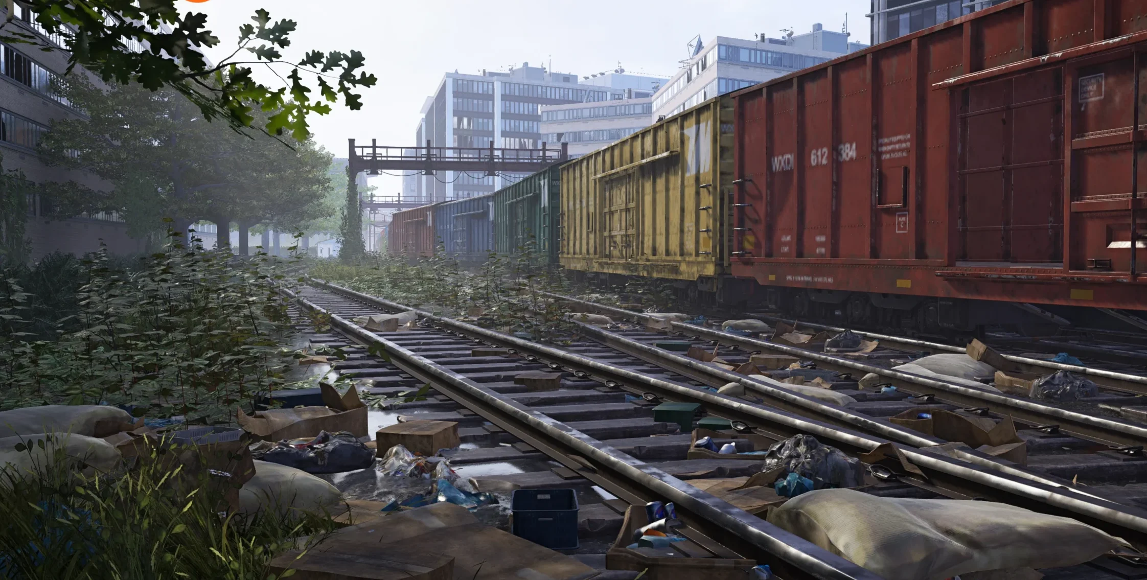 廃線と列車の風景アート（Grzegorz Baran氏による作品）