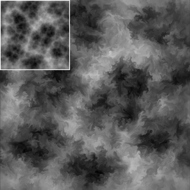 高周波 curl で Voronoi ノイズをワープ